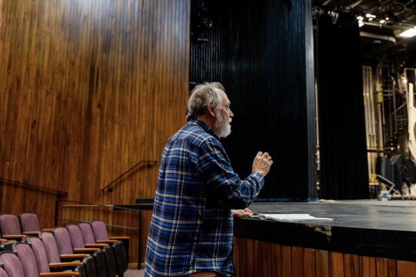  Director Michael Kamtman gives suggestions to his actors during rehearsals.
